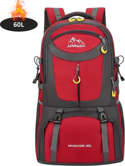 Livano Rugzak - Dames - Heren - Meisje - Jongens - Backpack - Outdoor - Rood - 60L