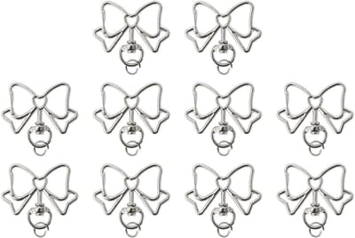 Dailygoods- Sleutelhanger Strik - 10 Stuks Sleutelhanger Ringen - Karabijnhaak - Zinklegering - Lichtgewicht - Roestbestendig - Sleutelring