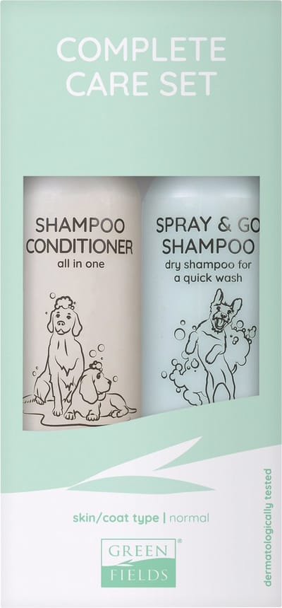 Greenfields Vacht Verzorging Set voor Honden Shampoo & Conditioner en Spray&Go Droogshampoo 250ML