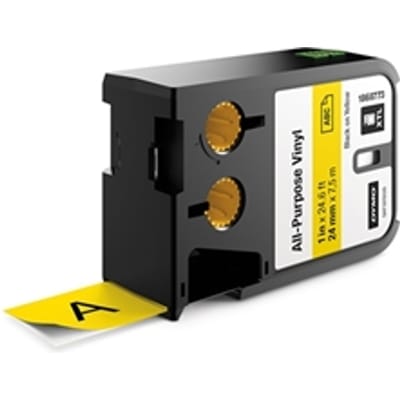 DYMO 1868773 XTL tape vinyl zwart op geel 24mm (origineel)