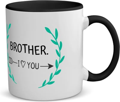 Akyol - brother i love you koffiemok - theemok - zwart - Broer - de liefste broer - verjaardag - cadeautje voor broer - broer artikelen - kado - geschenk - 350 ML inhoud