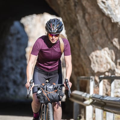 Loeffler fietsshirt korte mouwen W Bike Jersey FZ Clear Hotbond® - Paars