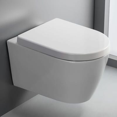 Kronenbach Tube wall-mounted WC set rimless incl. WC seat wrapover KB15100TU-Set1