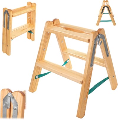 KADAX Dubbelzijdige houten ladder DS 2x2 K12301
