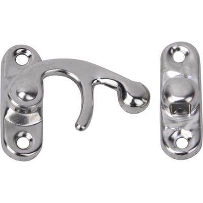 30 Stuks Hasp Haak Retro Stijl IJzeren Sluiting Haak Hasp voor Sieraden Cadeaudozen 3.2 x 2.8cmZilver Rechts gray