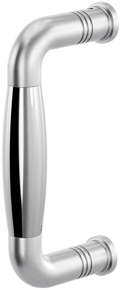 Deurgreep - RVS geborsteld - RVS - GPF - Binnendeur - GPF4949.09A Ika RVS geborsteld/RVS gepolijst gebogen130x60/114mm
