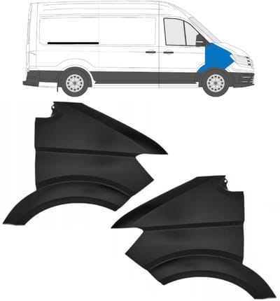Voorste spatbord voor Volkswagen Crafter 2017- / Links + Rechts / Set