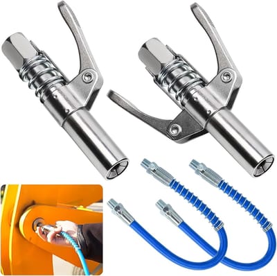 Grease press nozzle set met 30cm slang, universele vetkoppeling voor vetpersen, geschikt voor dubbele en enkele handgrepen