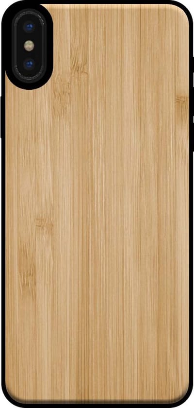 Smartphonica Telefoonhoesje voor iPhone X/Xs met houten look - backcover bamboo kunsthout hoesje - Bruin geschikt voor Apple iPhone X/10;Apple iPhone Xs