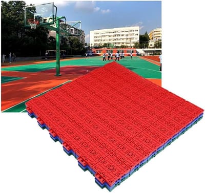 Modulaire Vloertegels - Sport Vloer - Sportveld Aanleggen - Weerbestendig Design - 58x58 cm - Grijs