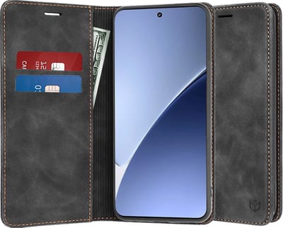 Hoesje geschikt voor Xiaomi 15 Pro - Techsuit Confy Book Wallet Case - Zwart