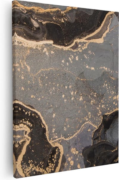 Artaza Canvas Schilderij Abstracte Kunst Marmer - 40x50 cm - Muurdecoratie Woonkamer - Wanddecoratie Abstract - Kamer Accessoires