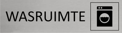 CombiCraft Aluminium deurbordje Wasruimte 165x45mm - per stuk