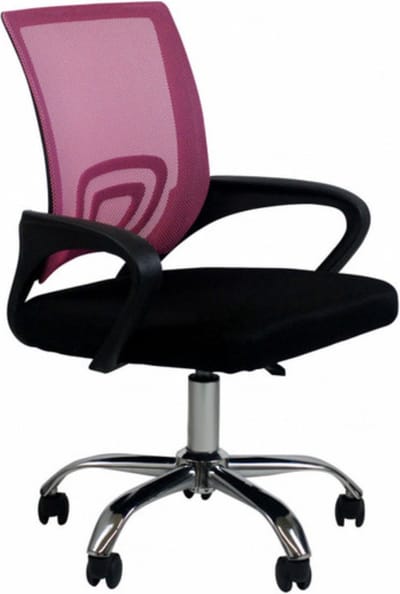 Bolt Edge Ergonomische Bureaustoel - Luxe - Op wielen - Zwart/roze - In hoogte verstelbaar