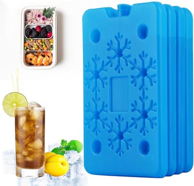 Koeltas Elementen - IJsblokjes Herbruikbaar - Eten Koel Houden - Niet Giftig Materiaal - 4 Stuks - Blauw