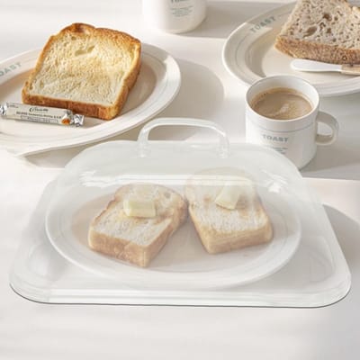 Dailygoods- Voedselcover Rechthoekig - Transparante Deksel - Splatter Bescherming - Kookgerei - Bakvormen - Keuken Accessoire - Voedselbescherming