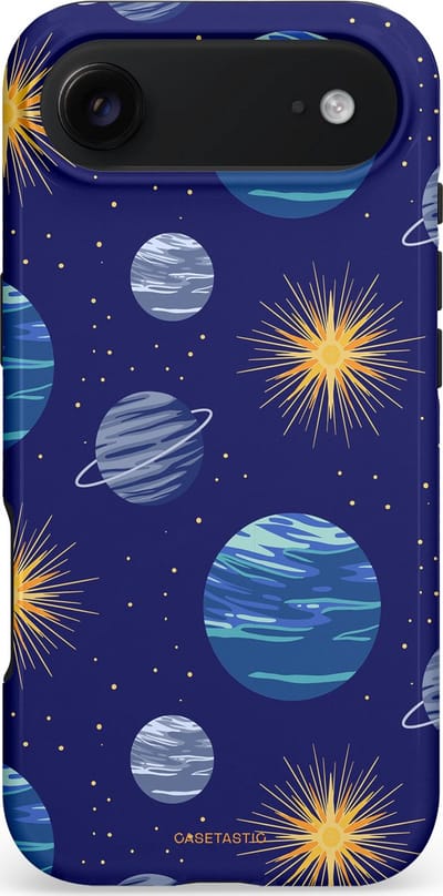 Casetastic hoesje geschikt voor Apple iPhone Air - MagSafe - Dubbellaagse bescherming - Stralende ster - Fashion Case - Donkerblauw Lavendel