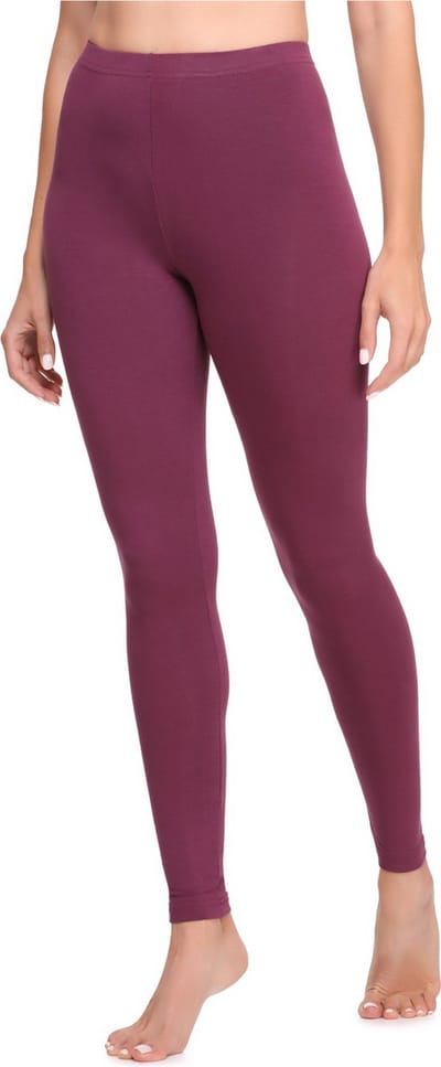Ladeheid Dames Leggings - Sport - Vrijetijdsbroek - Lang - Viscose - LA-LA40-201-LE - Wijnrood - 34