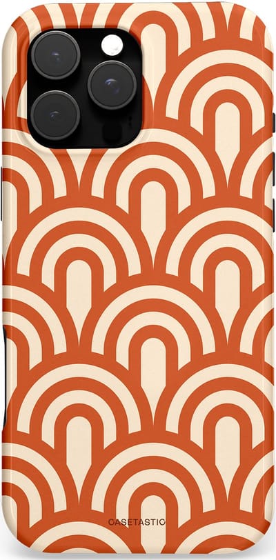 Casetastic hoesje geschikt voor Apple iPhone 16 Pro Max - MagSafe - Dubbellaagse bescherming - Oranje Bogen Parade - Fashion Case - Terracotta Crème