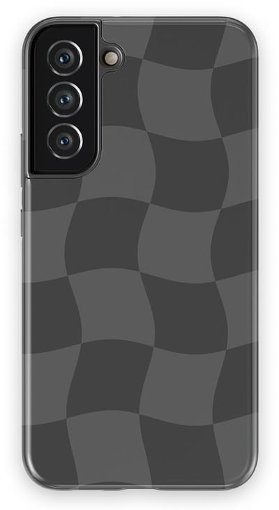 Checkered Warp Hoesje Samsung Galaxy S22 Plus | Geschikt Voor Mag | Uniek Design Hoesje | Beschermhoes Samsung Galaxy S22 Plus Grey Motion