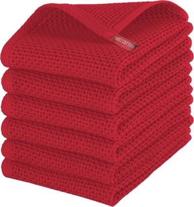 Premium Wafel Keukenhanddoeken 6-pack van 100% Turks Katoen – Sneldrogend en Hoge Absorptie