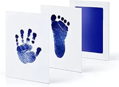 Jumada's - Baby voet en handafdruk - inktpad - blauw