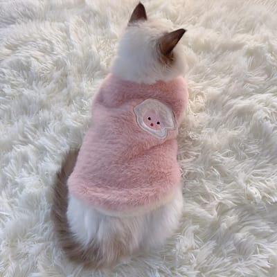 Schattelijk Herfst- en Winter Kat Warm Dik Vest, Om Verlies te Voorkomen Kerstcadeau XS gray