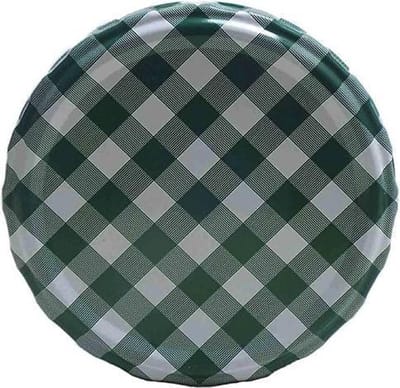 Twist-off deksel Groen/Wit blok desgin 10 stuks