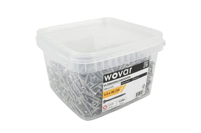 Wovar Voordeelemmer Vlonderschroeven RVS 410 5.0 x 40 mm Torx 25 Deeldraad | 1250 stuks | Schroeven RVS | Houtschroeven