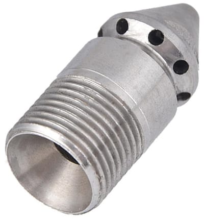 Dailygoods- Reinigingsmondstuk voor hogedrukreiniger - Afvoerreinigers - Jetter mondstuk - 304 roestvrij staal - 1 voor/8 achter - Effectieve kostenbesparing - Afvoerreiniger