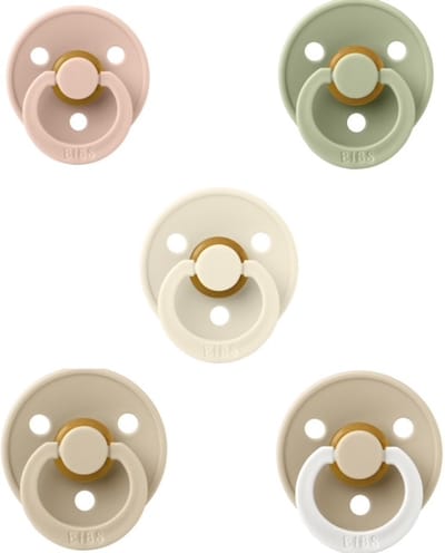 Bibs fopspenen 18+ maand set 5 stuks Blush,Ivory,Sage,Vanilla en Night Glow Vanilla maat 3