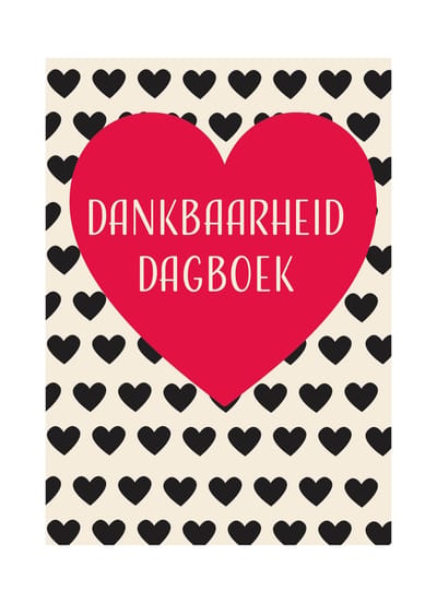 HappyBook - Dagboek - Dankbaarheid - Diary - Rood - Hart - Hartjes - Softcover - Dankbaarheiddagboek - Dankbaar - Schrijven - Mindful - Mindfulness - Cadeau - Liefde - Affirmaties - Manifesteren - Grateful - Waar word je blij van - Love - Happiness
