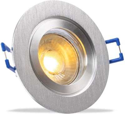 IP44 LED Inbouwspot Hadley - badkamer of buiten - Ronde spot - Chrome glimmend - Extra Warm Wit - 2700K - 2.7 Watt - Philips