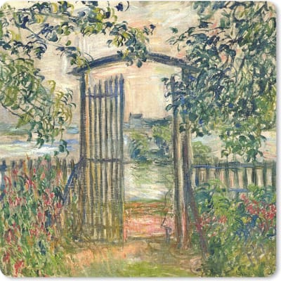 Muismat 20x20 cm - Mousepad De tuinpoort in Vétheuil - Claude Monet - Muismatten