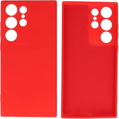 Fashion Backcover Telefoonhoesje - Color Hoesje - Geschikt voor de Samsung Galaxy S23 ULtra - Rood