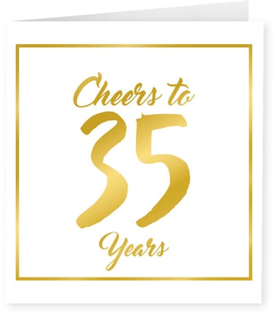 Gold white cards - 35 years