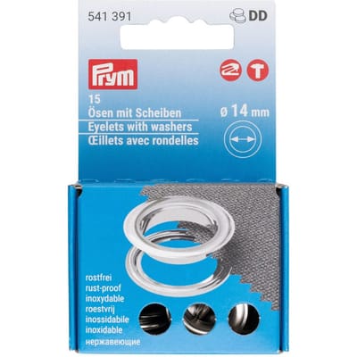 Ringen met schijven 14mm zilver kleurig 15 st 15 st. - Prym