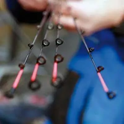Normale spinhengel met geleider met kleine diameter Shimano Fdr Tip AX Carbon NGSD