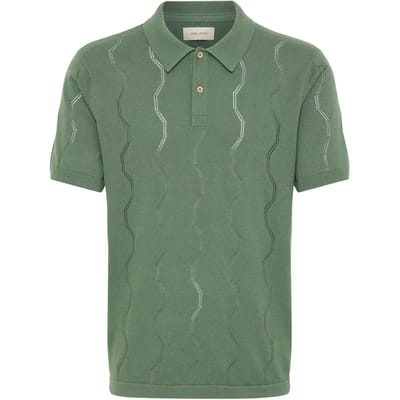 Blend Heren Shirt Korte Mouw Zigzagpatroon Kentkraag Normale Pasvorm