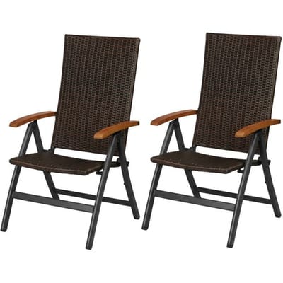 LIVARNO Set van 2 verstelbare tuinstoelen Valencia