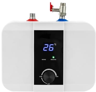 Mini Elektrische Boiler - Compacte Boiler Keuken - Direct Warm Water - Instelbare Temperatuur - 6 Liter - Wit