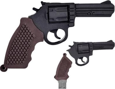 Revolver pistool usb stick 128GB 3.0 -1 jaar garantie – A graden klasse chip