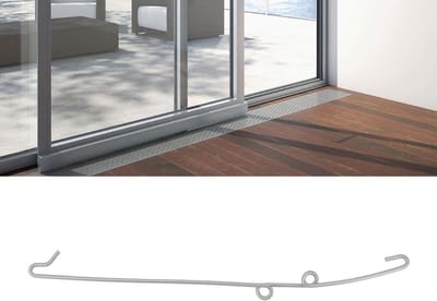 Dailygoods - Set van 2 RVS Roller Guide Rails voor Schuifdeuren