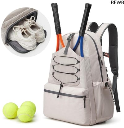 RFWR® Tennisrugzak met Schoencompartiment - Ruimte voor 4 Rackets en Accessoires