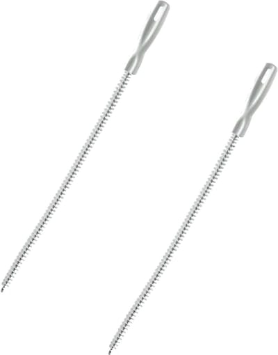 Afvoerborstel Set - Reinigingsborstel Afvoer - Verstopping Verwijderen - Flexibele Metalen Kern - 45 cm - Wit