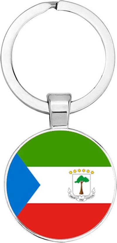 Akyol - Equitoreaal-Guinea Sleutelhanger - Toeristen - Must go - Equitoreal-Guinea travel guide - Accessoires - Cadeau - Gift - Geschenk - 2,5 x 2,5 CM