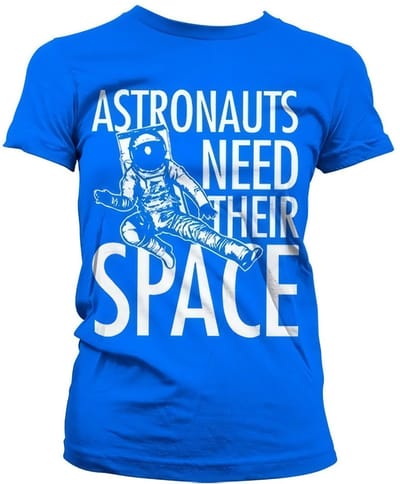 Hybris Astronauts Need Their Space Girly T-shirt voor dames, blauw
