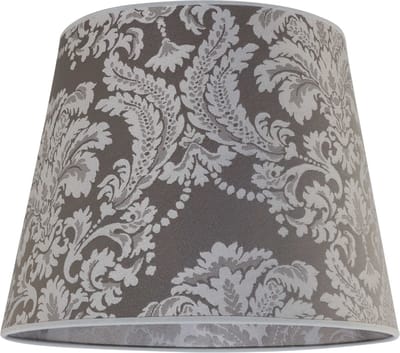 Licht-Erlebnisse - Willow - Lampenkap voor staande lampen - E27 - van - Plastic bedekt met stof - in - zilver