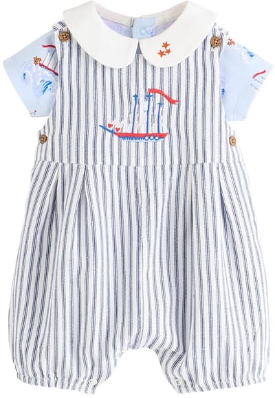 Next - Jongens - Cath Kidston babytuinbroek van 100% katoen - Blauw