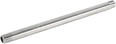 Dailygoods- Slang 200 mm - Roestvrij Staal SS304 - Schroefdraad Koppeling - Duurzaam - Corrosiebestendig - Voor Lucht/Brandstof - Pijpfitting